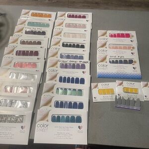 Lot of 20 Color Street Nail Sets for $75
3 additional Pedicure Sets/ 3 Accents